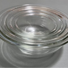 iwaki(イワキ) 耐熱ガラス ボウル  丸型 4点セット+肉たたきの画像