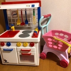 【最終値下げ】キッチンセット（ボーネルンド）&ショッピングカート...