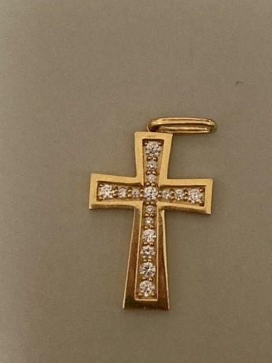 18金 ダイヤ入りトップ