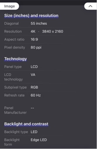 Samsung 55インチ　4K テレビ