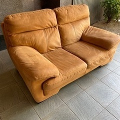 🌟大塚家具✨高級スエード・レザーテックス✨2人掛けソファー🌟