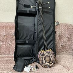 沖縄 三線（人工皮）◆初心者向けセット◆背負えるソフトケース付◆...