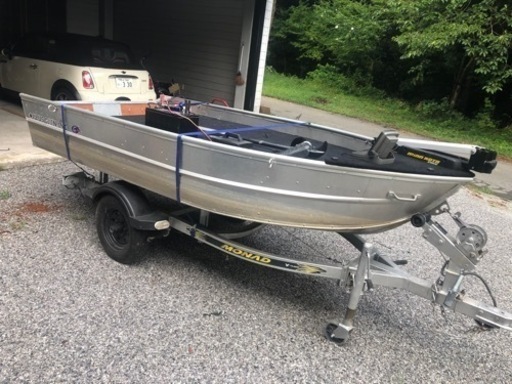 11ftアルミボート一式と車検有軽トレーラー