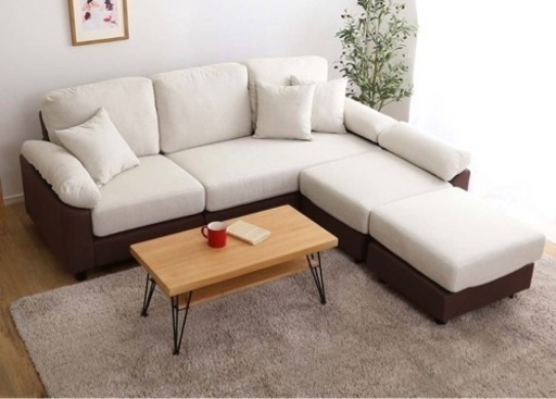 10/4まで！ニトリ　５人掛けソファ　コーナーカウチソファ