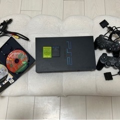 【決まりました】PS2 本体　コントローラー2つ　ソフト2つ　コ...