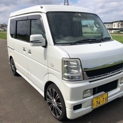 エブリワゴン　4WD ローダウン　電気系フルLED 両側電動パワ...