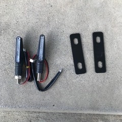バイク　ウインカー　汎用品　i字ステー付き。