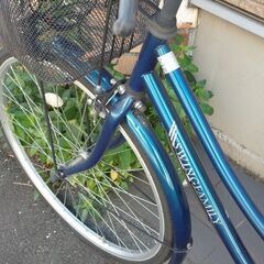青い自転車