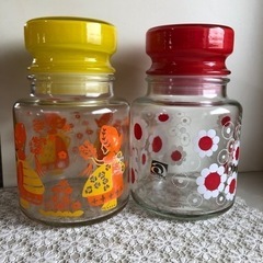 レトロ柄キャニスターの画像