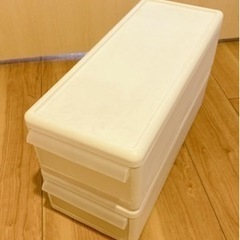 収納ケース 白 2つセットの画像
