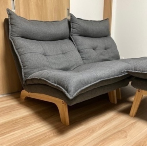 北欧風パーソナルチェア　オットマン付き1点②