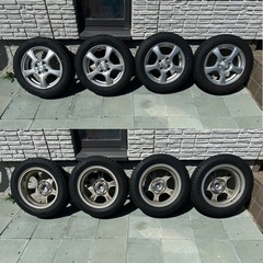 スタッドレス(ダンロップ)＋アルミホイール 4本（165/65/R14）