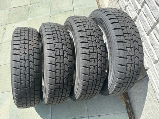 スタッドレス(ダンロップ)＋アルミホイール 4本（165/65/R14）
