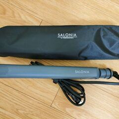SALONIA ストレートヘアアイロン グレー サロニア ポーチつき