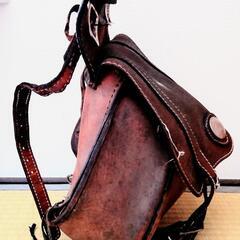 デグナー味のあるサイドバッグ　本革(motorcycle leather bag)　English Availableの画像