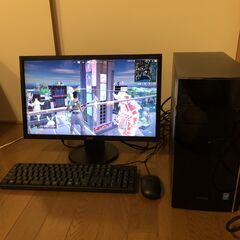 ゲーミングパソコン/液晶モニターセット/GTX1650/Core i5 4460/メモリ16GB/新品SATA SSD 512GB/Windows10/Wi-Fi/管理33の画像