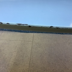 折りたたみローテーブル　白 猫足の画像