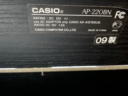 中古美品、配送可能CASIO 電子ピアノ CELVIANO AP-220BN88鍵盤