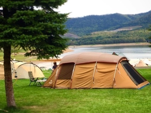 【値下げします！】2ルームテント 専用フロアーマットとグラウンドシート付　エルフィールド