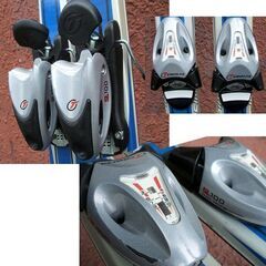 170cm カービングスキー 2点セット 板 170 ニシザワ S-106　ビンディング チロリア SL100　青白 ブルー×ホワイト スキー板 ☆ PayPay(ペイペイ)決済可能 ☆ 札幌市 豊平区 平岸の画像
