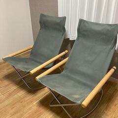ニーチェアx ロッキング　グレー×ナチュラル  2脚セット