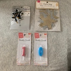 【未使用】誕生日グッズ　飾り　ケーキ用ろうそく