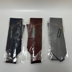 【新品】ネクタイ　紺色　グレー　赤