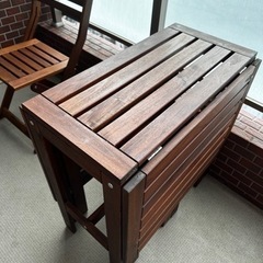 IKEA イケア APPLARO 屋外用テーブル + チェアx2の画像