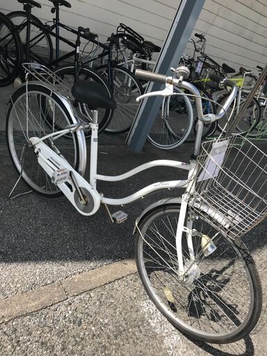 ★ジモティ割あり★  自転車 26インチ ホワイト クリーニング済み KJ2969
