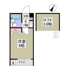 💙💙フリーレント1ヶ月付き😍敷礼０！《1K》松戸市🐻小金城趾駅か...