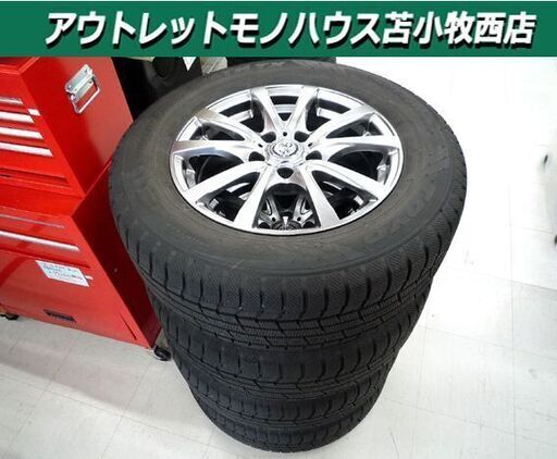 スタッドレスタイヤ 4本セット 215/65R16 ウィンタートランパスTX 2021年製 ホイール TRG 5H 114.3 中古 Winter Tranpath TOYO 苫小牧西店