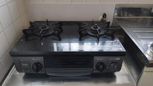 ガスコンロ（2口\u0026グリル付）　新品購入4年使用