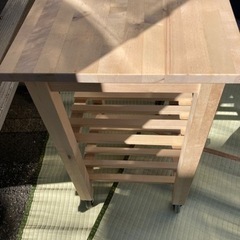 IKEA BEKVAM ベクヴェーム　キッチンワゴン　バーチの画像