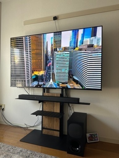 【使用期間2年未満】東芝 65型 4Kテレビ ＋ Sony サウンドバー + テレビ台 3点セット