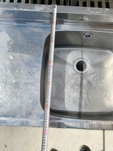 再値下azuma業務用シンク　一槽シンク　作業台付き