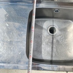 再値下azuma業務用シンク　一槽シンク　作業台付きの画像