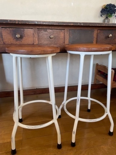 オールドメゾン　oldmaison スツール　二脚セット