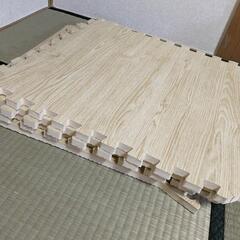【新品】大判パズルマット　1片60cm厚さ2cm　木目調の画像