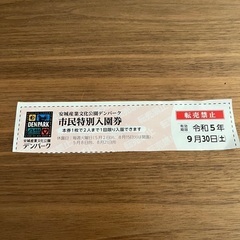 デンパークチケット　（決まりました。）