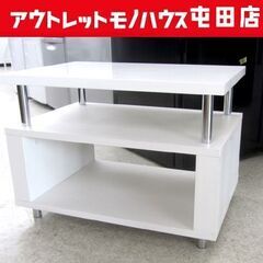 audio-technica テレビ台 ホワイト 小型ミニローボ...