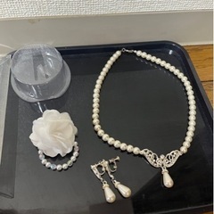 フォーマルアクセサリーセット（ネックレス・イヤリングセット・コサ...