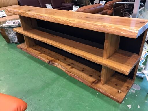 【愛品館八千代店】1枚板3段飾棚