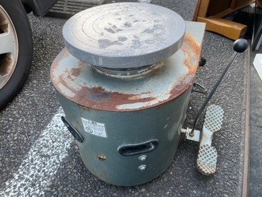 【動作品】シンポ陶芸ろくろ 電動ろくろ RK-88形 陶芸 ターンテーブル アンティーク レトロ 1996年