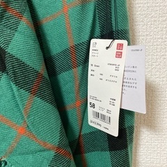 ユニクロ フリンジスカート グリーンの画像