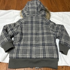 〔美品〕ムージョンジョン　130  グレー　チェックの画像