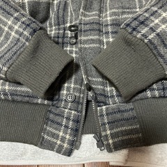 〔美品〕ムージョンジョン　130  グレー　チェックの画像