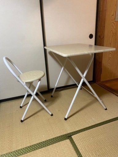 折りたたみ　テーブル　チェア　セット
