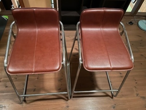 おしゃれなカウンターチェア、スツール　2脚セット