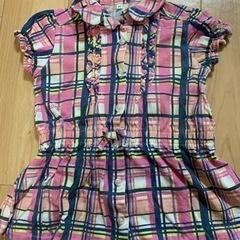 美品 チェック柄 チュニック 80cm