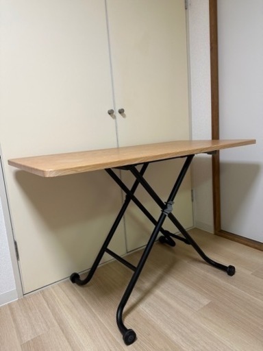 最終価格　昇降センターテーブル (ライザN LBR/BK
